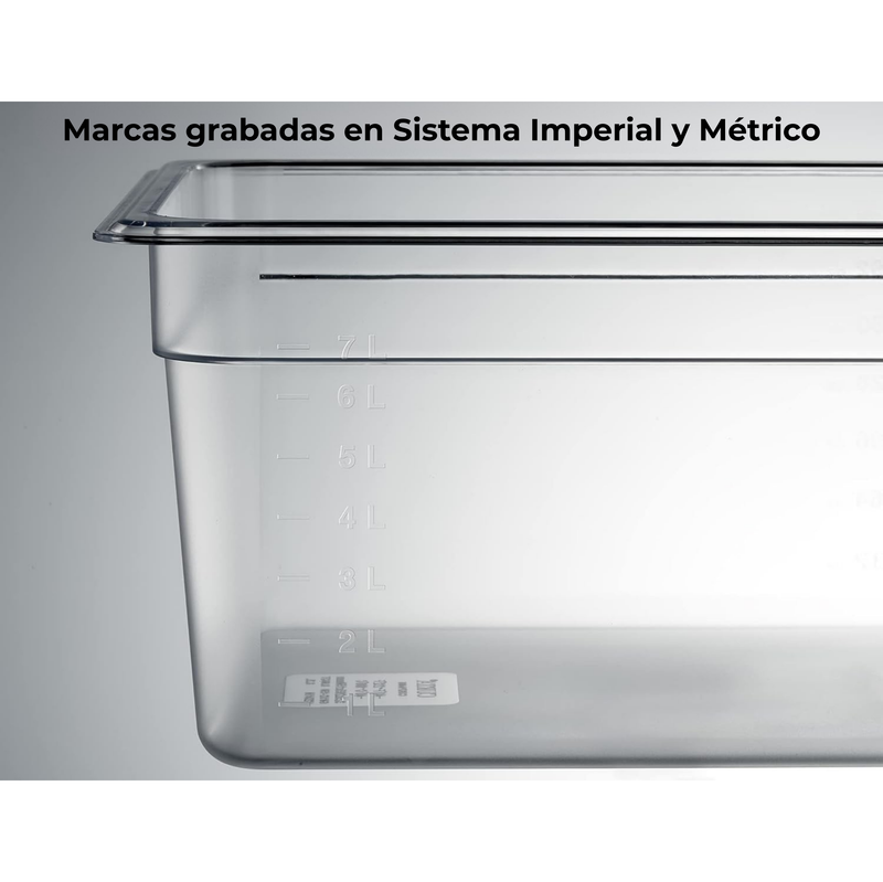 Inserto de Policarbonato 1/2x15 32.5x26.5x15 cm Certificado NSF
