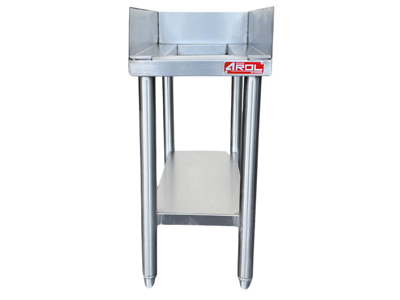 Base para Equipo AROL de 12” con Entrepaño de Acero Inoxidable