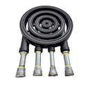 Quemador Cuádruple Vulcan AROL 42 Cm Completo Armado Para Estufón Industrial