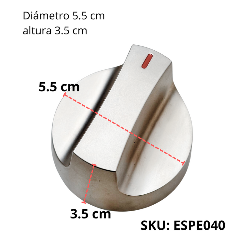 Valvula Y Perilla Para Estufa Metalica Industrial Alto Flujo