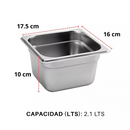 Inserto Contenedor Acero Inoxidable Con Tapa Ranurada 1/6x10 Arol Nsf