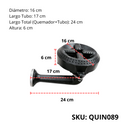 Quemador para Estufa Industrial, Redondo Corto, 16 cm, Tubo Derecho, Modelo B102 AROL - Electrodomesticos Olvera