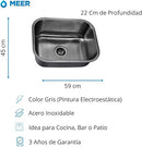 Tarja Sencilla Para Submontar De 59 Cm X 45 Cm Color Negro