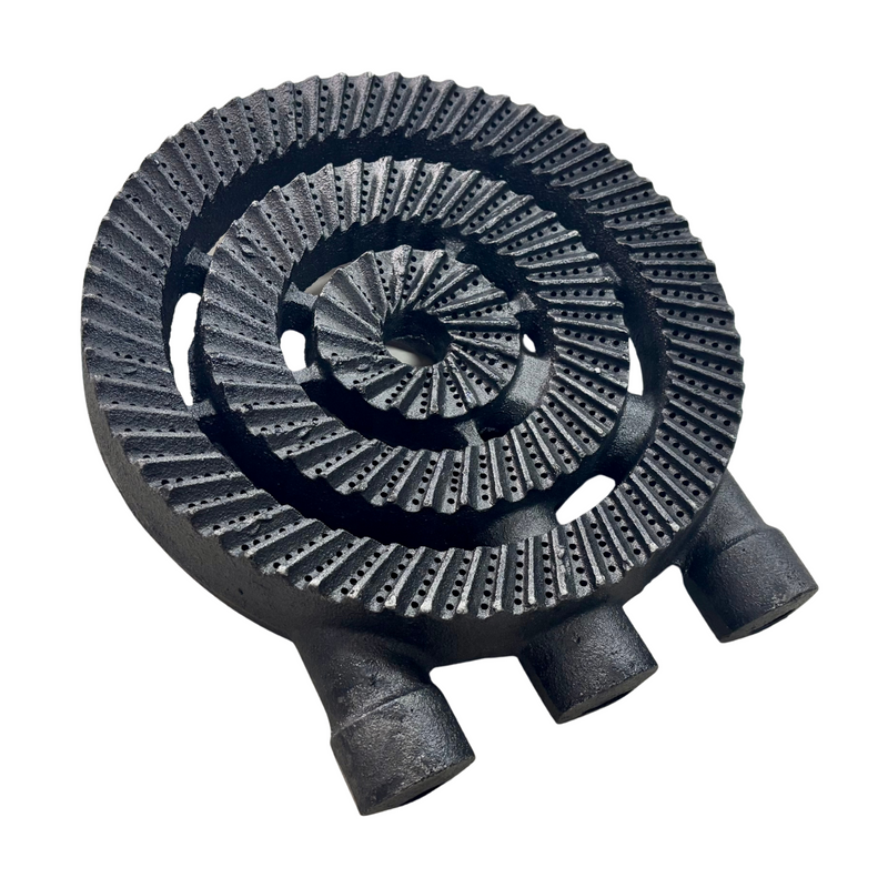 Quemador Triple Delta Tipo Regadera 30 cm, 3 Tomas de 3/4”, Negro