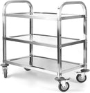 Carrito de Servicio AROL 3 Niveles de Acero Inoxidable, 95x50 cm