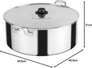 Arrocera Vasconia 45 cm con Tapa Aluminio 22.8 L Plata - Electrodomesticos Olvera
