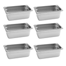 Inserto Contenedor De Acero Inoxidable 1/4x10cm Caja 6 Pzs - Electrodomesticos Olvera