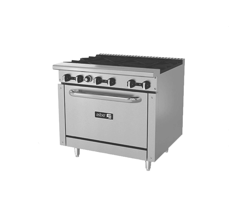 Estufa 6 Quemadores Con Horno Asber