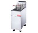 Freidora Industrial a Gas Natural 4 Quemadores, 50 Lb (24 Lts), Acero Inoxidable, 120,000 BTU - AROL ARF4-NG