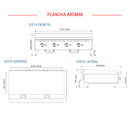 Plancha 48” 4 Quemadores, Placa 3/4”, Gas LP - ARGM48 AROL
