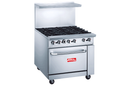 Estufa 6 Quemadores y Horno, Gas LP, Acero Inoxidable - ARR36-6B AROL