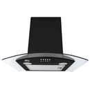 Campana Extractora 60 cm Vidrio, Negro Mate, Pared C-BL1F60