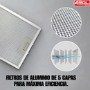 Combo Premium Parrilla Bitono Espejo 5 Quemadores + Campana 90 cm AROL – P-CN5Q77A y C-BL2F9 - Electrodomesticos Olvera