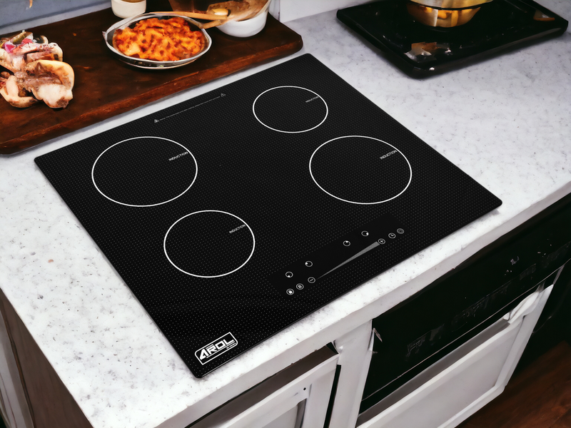 Parrilla de Inducción de 4 Zonas, 60cm, 110V, Empotrable, AROL IN-E4Q60