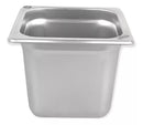 Inserto Contenedor De Acero Inoxidable 1/6x15cm Caja 6 Pzs