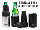 AROL Enfriador de Cerveza para Botellas y Latas Portabotellas Portalatas Acero Inoxidable doble capa Aislamiento al vacio(Acero Inoxidable Black) - Electrodomesticos Olvera