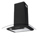 Combo Parrilla Y Campana Vidrio 77 Cm Pared Acero/negro Arol Color Negro P-cn5q77 Y Peonia