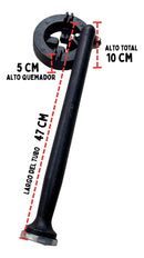 Quemador para Estufa Industrial, Redondo Largo, 16 cm, Tubo Izquierdo, Modelo B102 AROL - Electrodomesticos Olvera