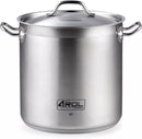 Olla de Acero Inoxidable AROL 12 Lts, 25x25 cm - Electrodomesticos Olvera