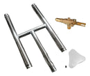 Quemador Tipo H de Acero Inoxidable 40 cm con Válvula y Perilla - Electrodomesticos Olvera