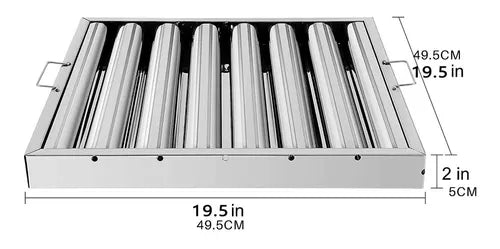 Filtro Para Campana Industrial 50x50 Para Fabricacion 12 Pzs