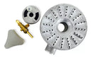 Quemador De Aluminio Extragrande Industrial Completo 13cm Incluye Ventila 3/4, Válvula Baja Presión Y Perilla Metálica - Electrodomesticos Olvera
