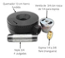 Quemador Extragrande Hierro Fundido Completo Con Esprea
