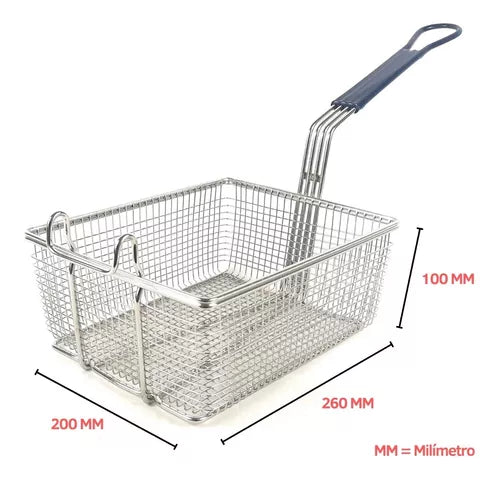 Kit Freidora Tina Y Canastilla Escurridora Acero Inox 3 Lts