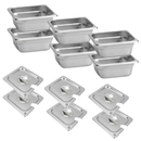 Inserto Acero Inoxidable 1/6x6 cm Con Tapa Ranurada 6 Juegos AROL