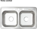 Tarja Doble para Empotrar 84x48x15 cm