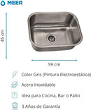 Tarja Sencilla Submontar Acero inoxidable 201, 45x59x21CM