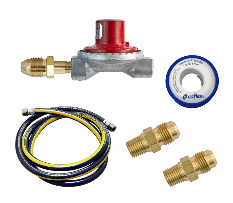 Regulador De Alta Presión Y Manguera Coflex 2 Metros Y Accesorios