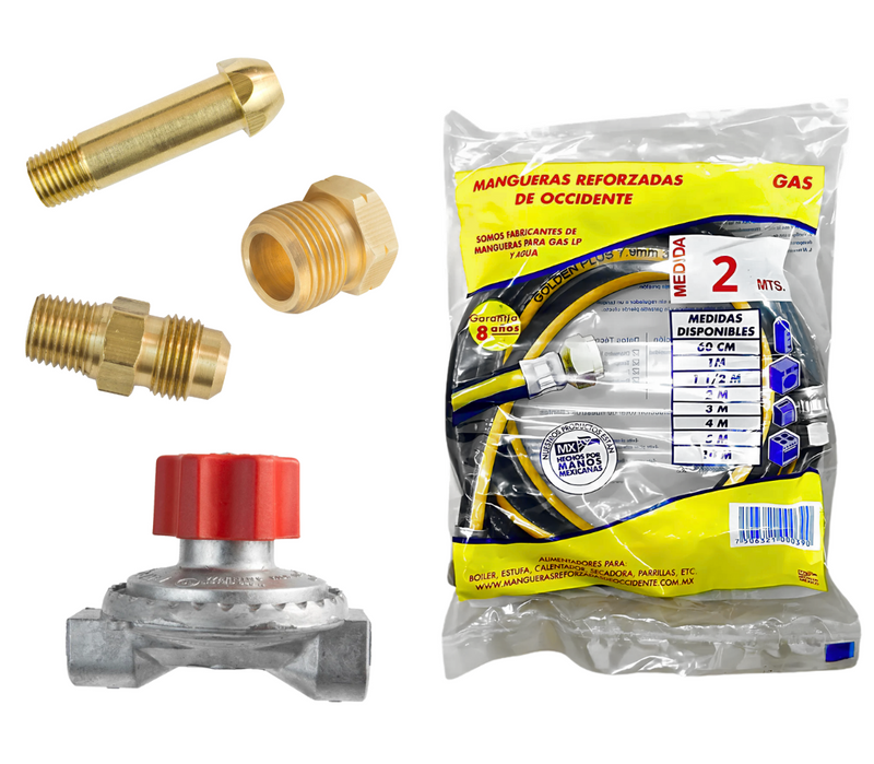 Regulador De Gas Alta Presion 7003 Ajustable Con Manguera