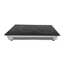 Parrilla de Inducción de 2 Zonas, 29cm, 110V, Empotrable, AROL IN-E2Q29