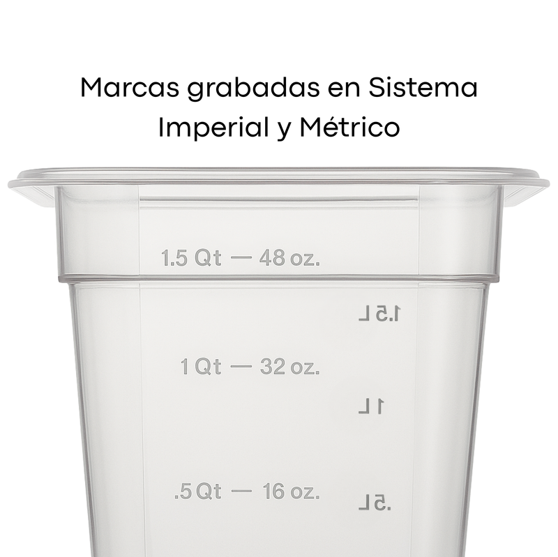 Inserto de Policarbonato 1/6x15 17.5x16x15 cm Certificado NSF