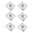 Tapa de Inserto 1/6 Acero Inoxidable AROL 16x17.5 cm 6 Pzs - Electrodomesticos Olvera