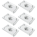 Tapa de Inserto 1/9 Acero Inoxidable AROL 17.5x11 cm 6 Pzs