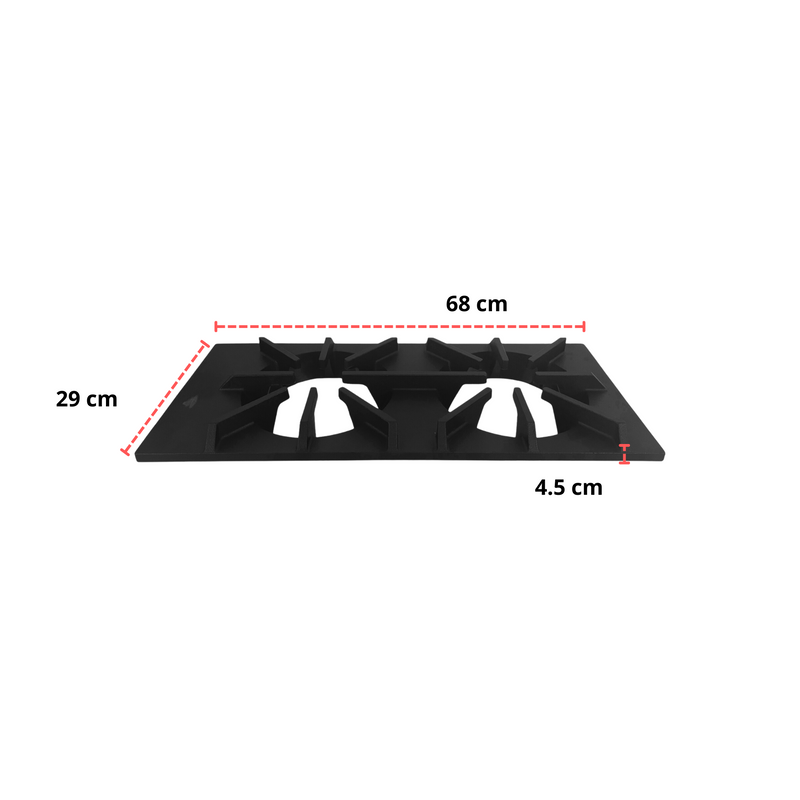 Parrilla Doble para Estufa Coriat Jumbo 67.5x29 cm