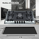 Parrilla de Gas Vidrio Templado 5 Quemadores AROL P-CN5Q77A - Electrodomesticos Olvera
