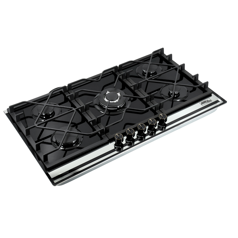 Parrilla 5 Quemadores 90 cm, Bitonio, Caja Negra P-CN5Q87