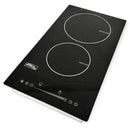 Combo Parrilla Gas + Inducción Y Campana Pared Negra 90 cm AROL | Vidrio Templado | 4 Quemadores + 2 Zonas