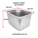 Inserto Acero Inoxidable MEDIO 1/2 x 200 Mm - Electrodomesticos Olvera