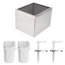 Dispensador de Salsas o Aderezos Doble 2x2L AROL con Bombas y Tapa Inoxidable