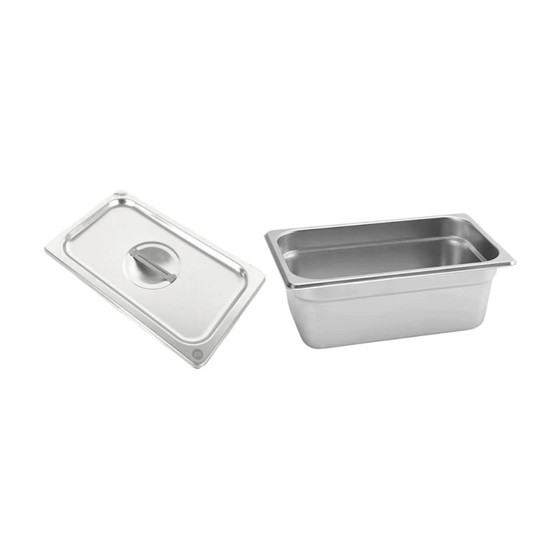 Inserto Acero Inoxidable Con Tapa 1/4x10 Cm 26.5x16.2x10 Arol NSF, 4.3L