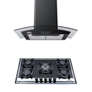 Combo Premium Parrilla Bitono Espejo 5 Quemadores + Campana 90 cm AROL – P-CN5Q77A y C-BL2F9 - Electrodomesticos Olvera