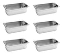 Inserto Contenedor De Acero Inoxidable 1/3x10cm Caja 6 Pzs