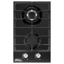 Parrilla de Gas de 2 Quemadores, Vidrio Templado, Empotrable, 31cm, AROL P-CN2Q31 - Electrodomesticos Olvera