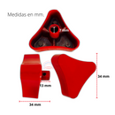 Perilla Triangular Grande Con Opresor Roja - Electrodomesticos Olvera