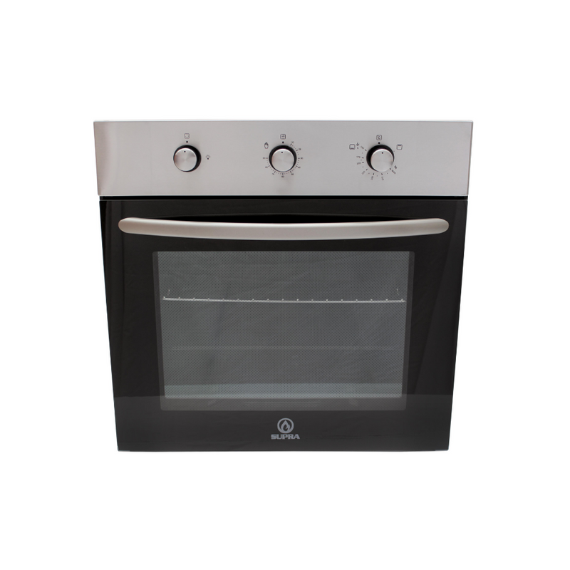 Horno De Gas Para Empotrar Con Cristal Claro de 60 Cm. Supra