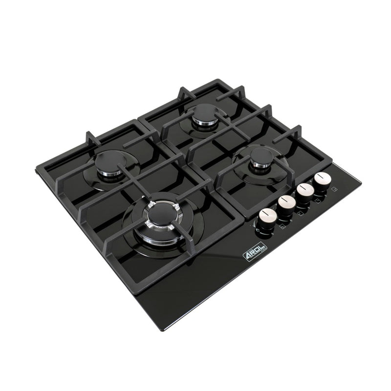 Parrilla de Gas de 4 Quemadores, Vidrio Templado, Empotrable, 59cm, AROL P-CN4Q60